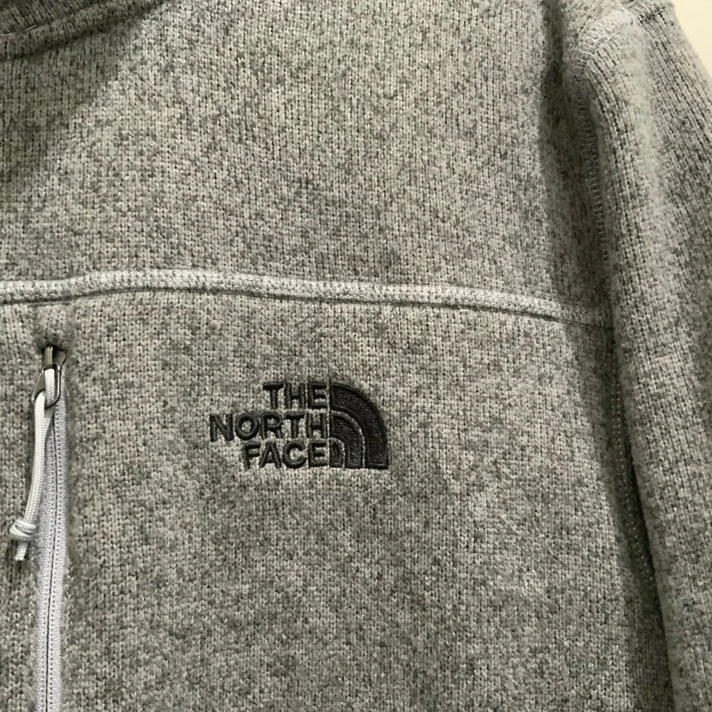 The North Face Gordon Lyons Full Zip Fleece Jacket Gray Mens Large Heathered